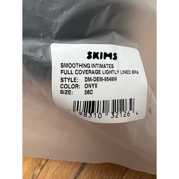 NEW Skims Women's 36C Smoothing Intimates Full Coverage Lightly Lined Bra ONYX - Picture 11 of 11